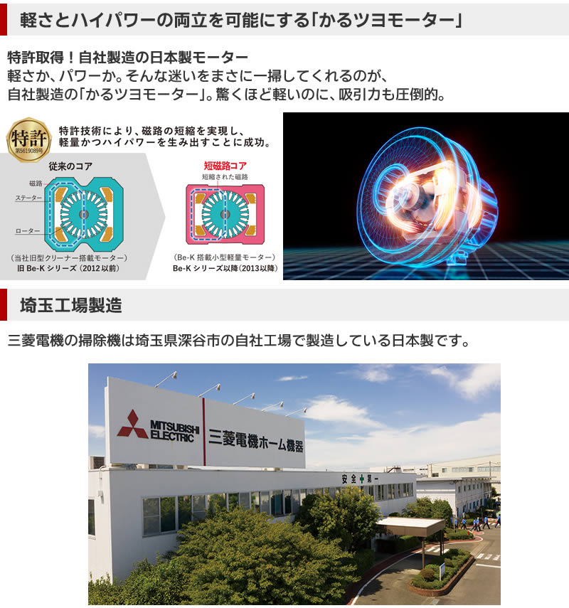 軽さとハイパワーの両立を可能にする「かるツヨモーター」
